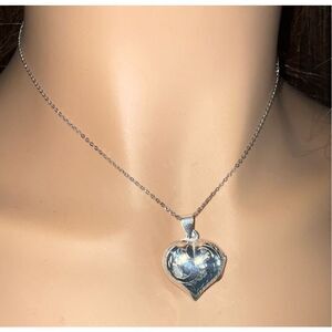 Gorgeous Sterling Heart Locket Necklace